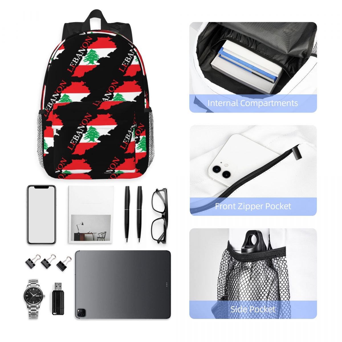 Women Bags Lebanon - Libanon Vlag Kaart Rugzak Hot Sale