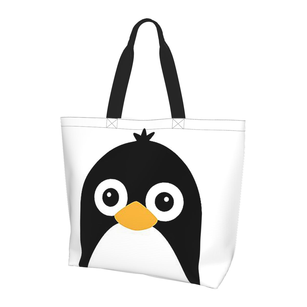 Women Bags Vector - Leuke vectorpinguïn boodschappentas canvas schoudertassen met