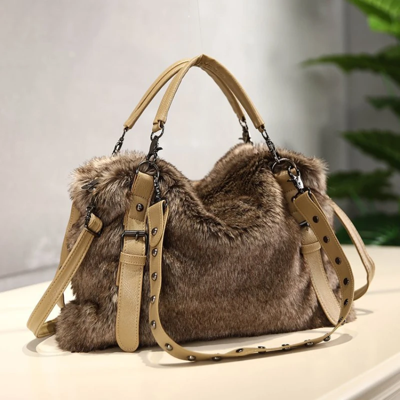 Women Bags Guess - Wollen Fluwelen Vrouwen Trendy Veelzijdige Handtas