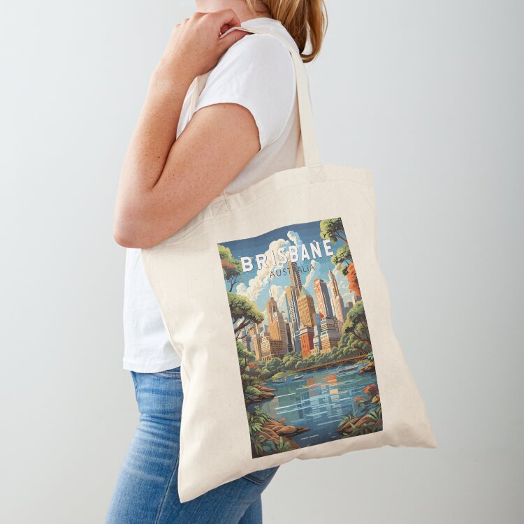 Women Bags In Australia - Brisbane Australië Reiskunst Vintage Tote Bag