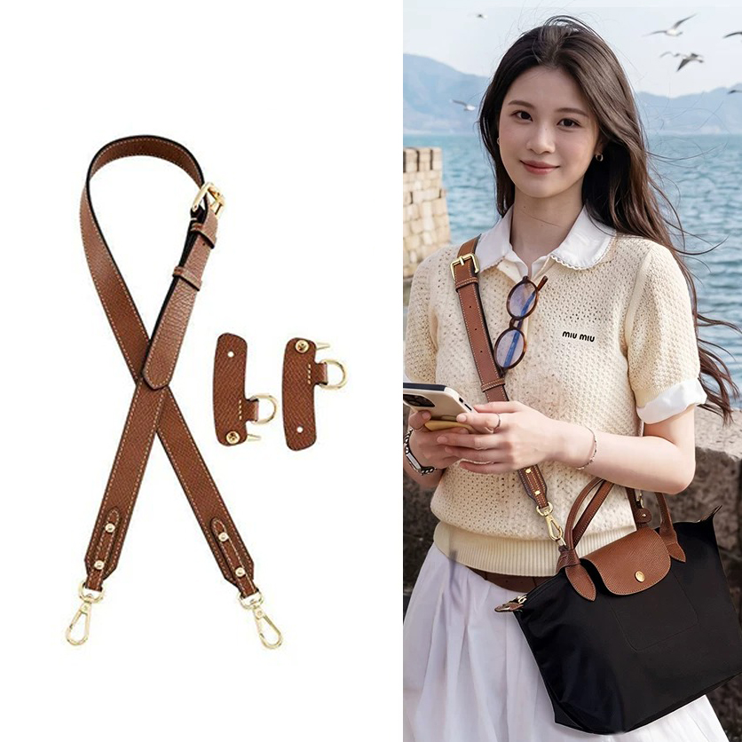 Women'S Bags Longchamp - Leren tas schouderriem voor Longchamp S/M