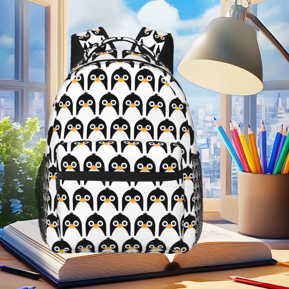 Women Bags Vector - Leuke Vector Penguin-rugzak Student Jongens Meisjes