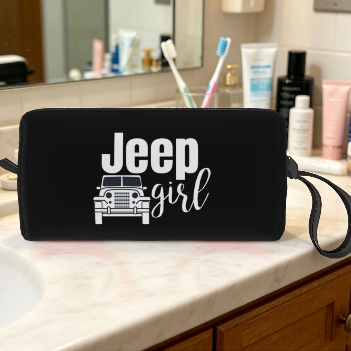 Women'S Jeep Bags - Jeep Girl make-uptas Cosmetische organizer Toilettas