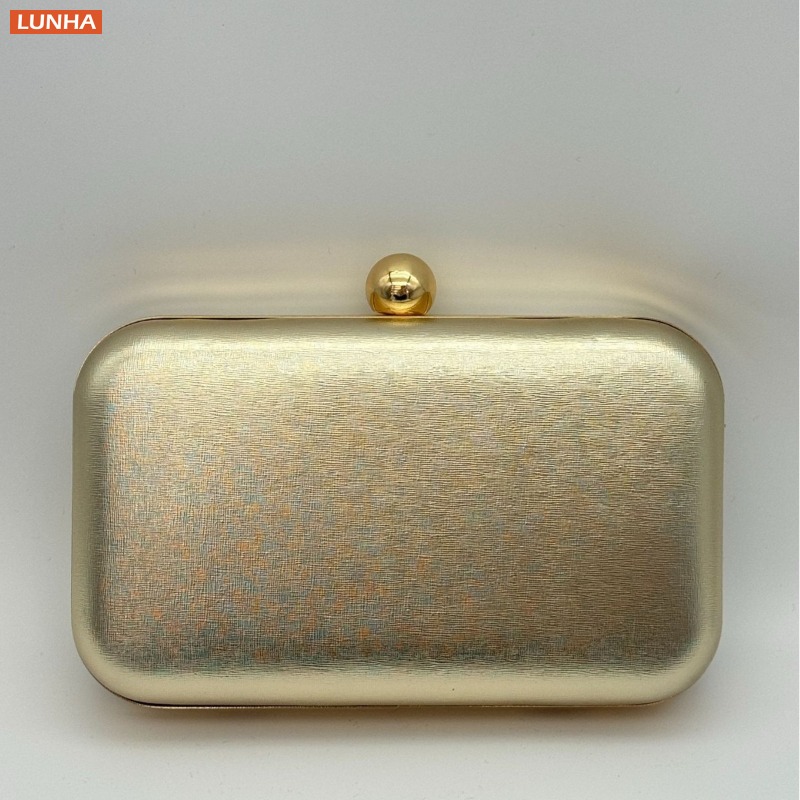Women Bags Gold - Avondtassen Vintage Metallic Box Bag Clutch