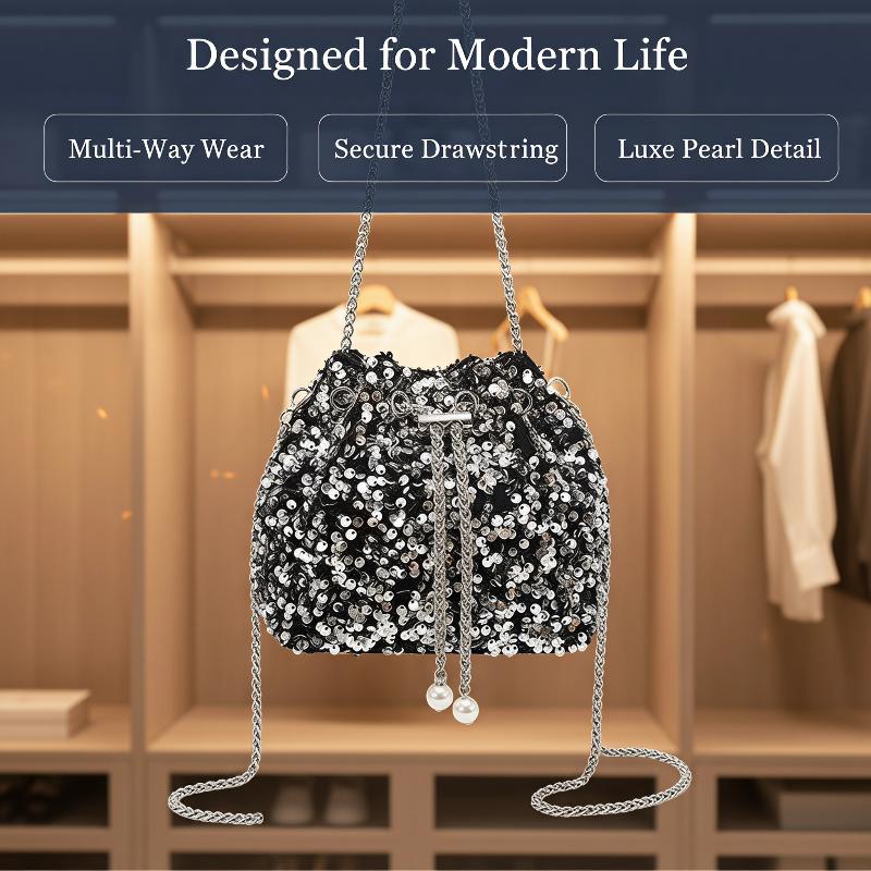 Women'S Bags New Look - Nieuwe, mooie, opvallende pailletten dames schoudertas,
