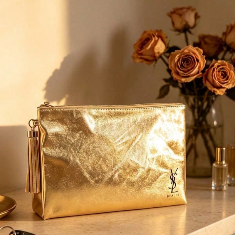 Women Bags Golden - YSL Gouden Cosmetiktas, Draagbare Waterdichte Multifunctionele