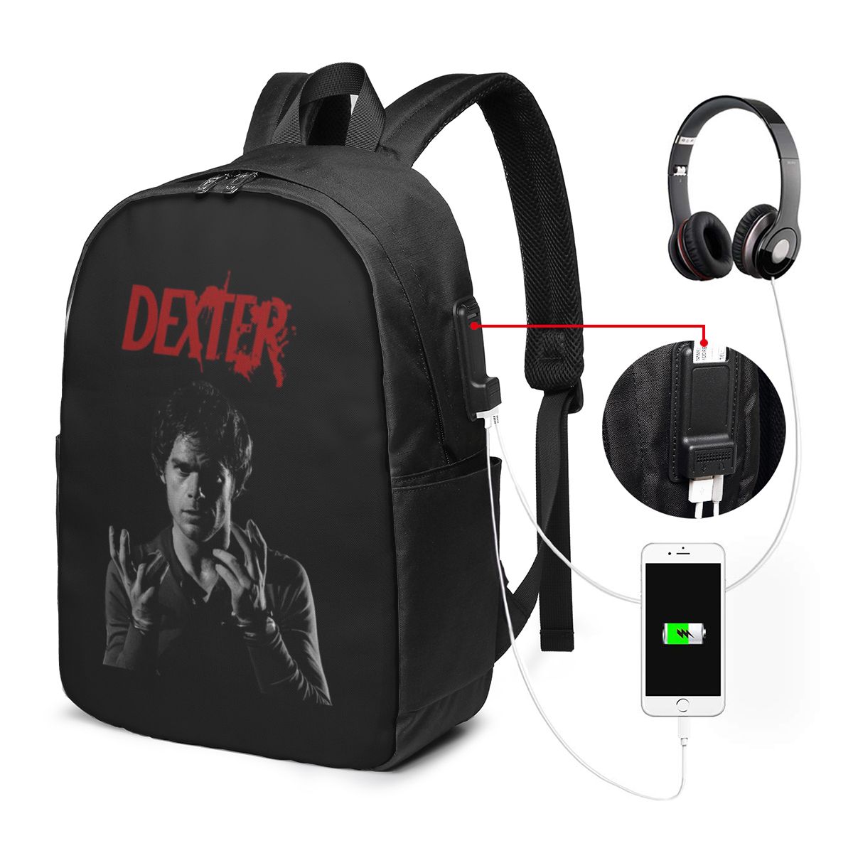 Women Bags Laptop - Movie Dexter Morgan Rugzak Reisnotebooktas Computer