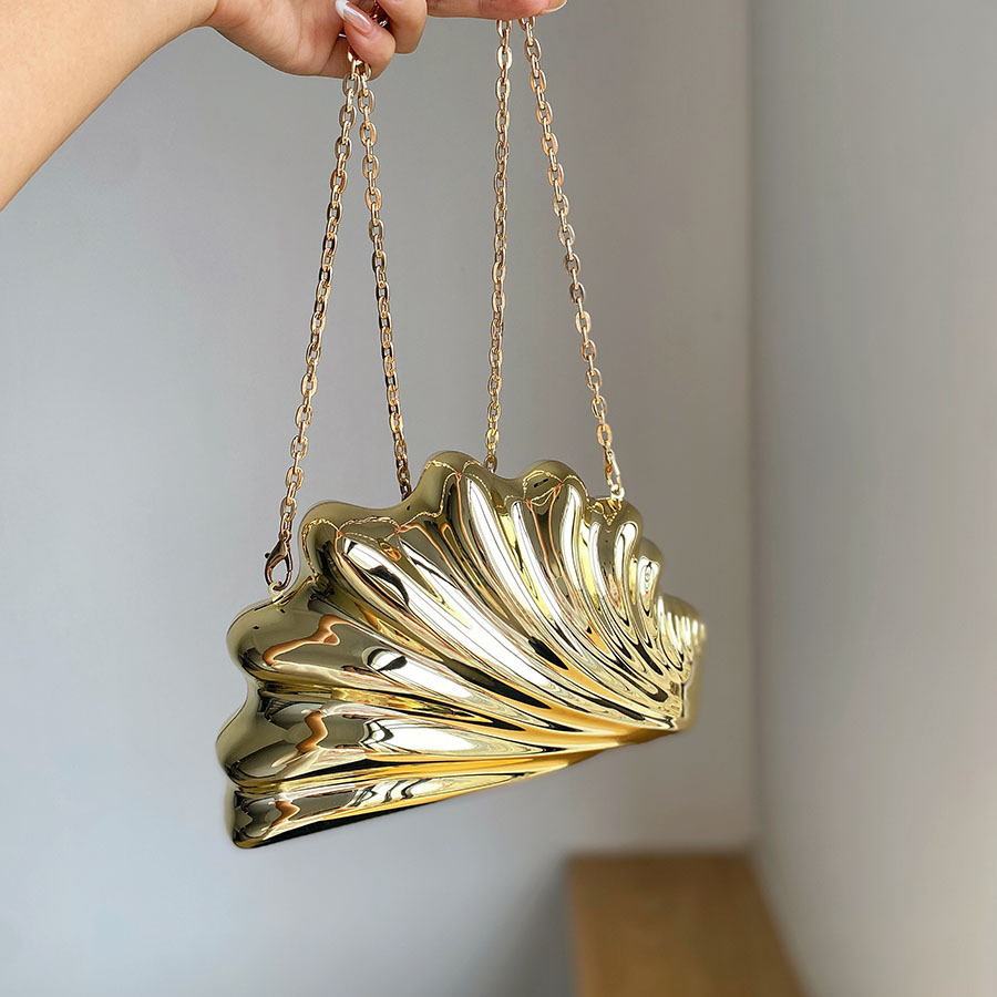 Women Bags Gold - Goud Zilver Avondtasje Portemonnee Onregelmatig Ontwerp