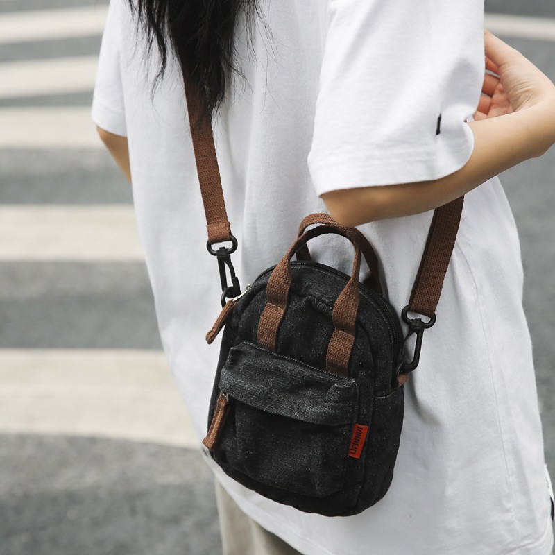 Women'S Bags Longchamp - Cowboy canvas tas voor dames Koreaanse