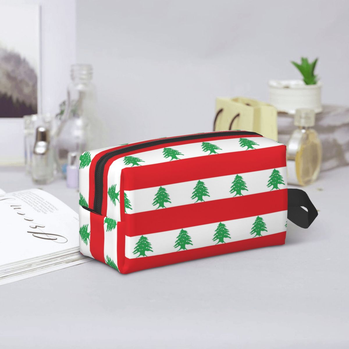 Vlag van Libanon Make-uptas Co - Women Bags Lebanon recensie en prijs