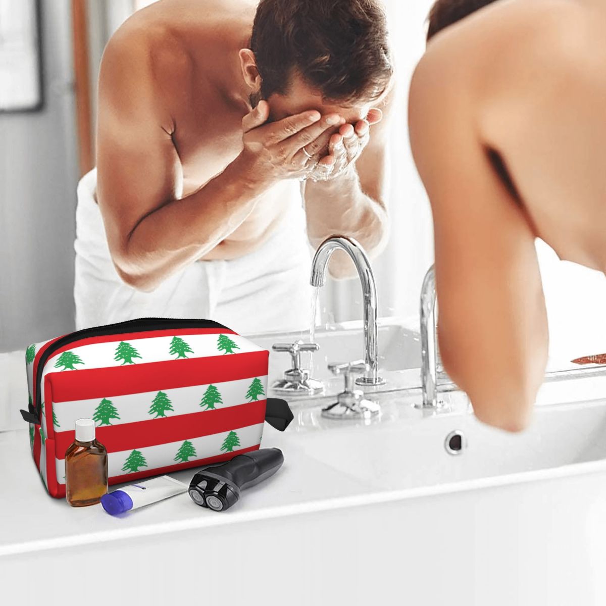 Vlag van Libanon Make-uptas Co - Women Bags Lebanon recensie en prijs