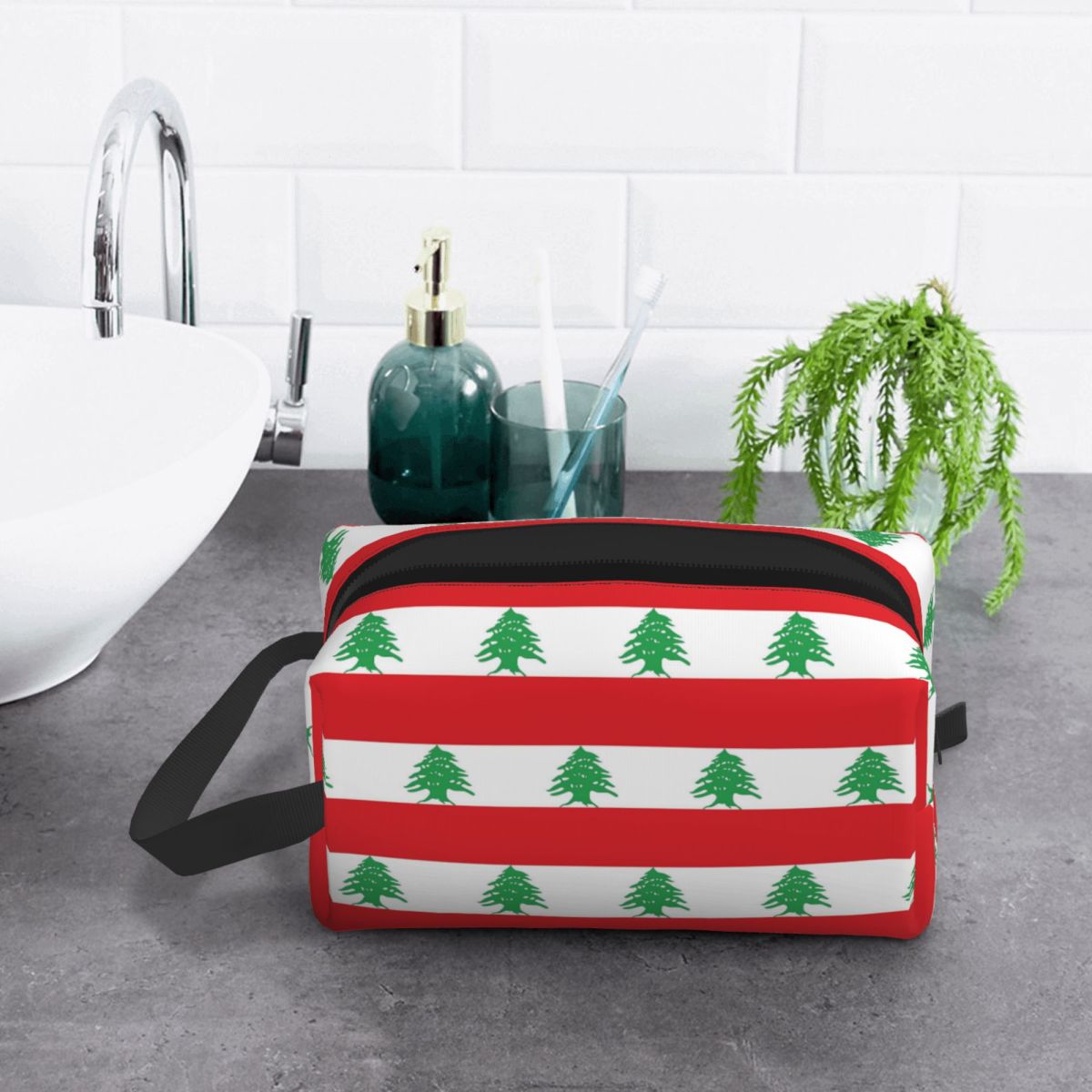 Vlag van Libanon Make-uptas Co - Women Bags Lebanon recensie en prijs