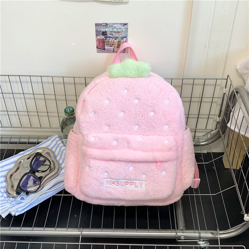 Pluche Aardbei Klassieke Effen - Women Bags Sale recensie en prijs