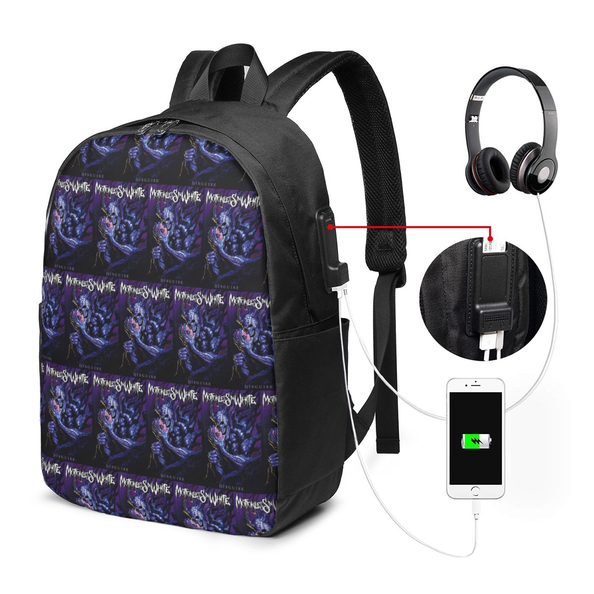 Roerloos in witte rugzak Reisn - Women Bags Laptop recensie en prijs