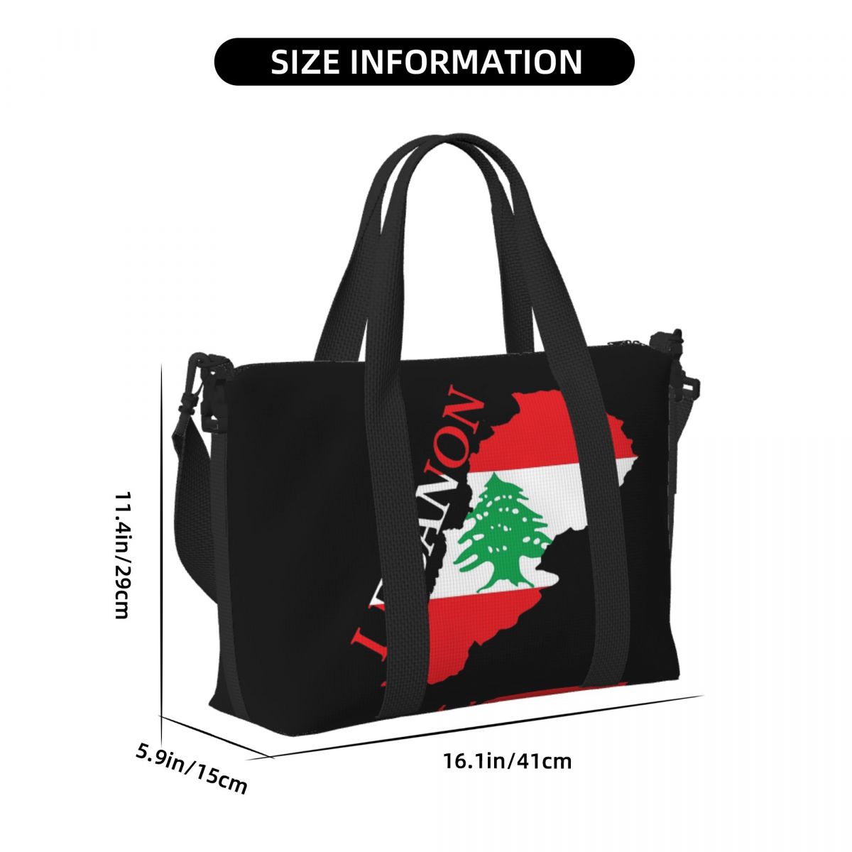 Aangepaste Libanon vlag kaart  - Women Bags Lebanon recensie en prijs