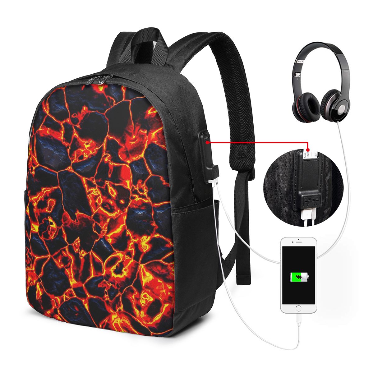 Magma Volcano Lava Fire Rugzak - Women Bags Laptop recensie en prijs