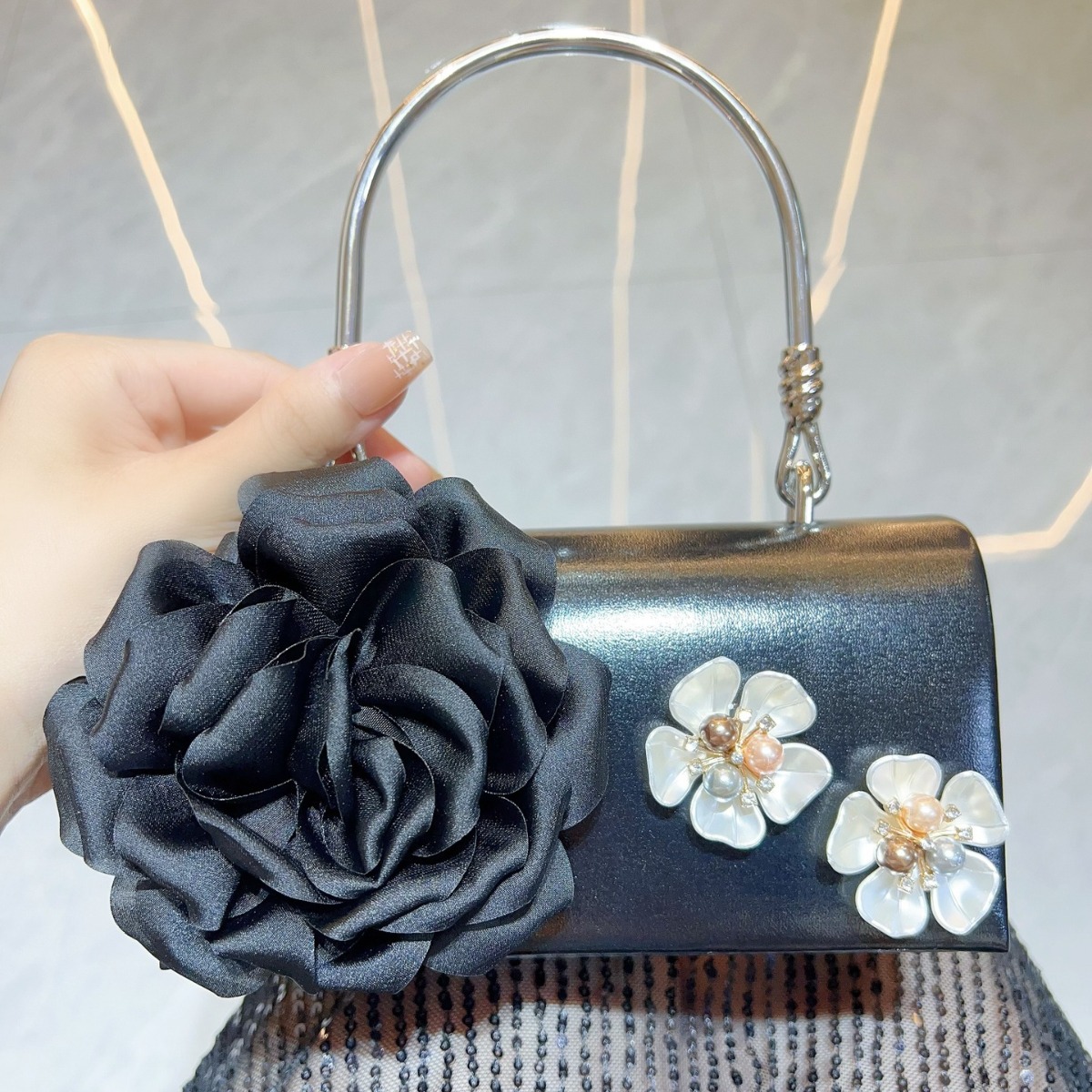 Luxe Gouden 3D Bloem Clutch Ba - Women Bags Gold recensie en prijs