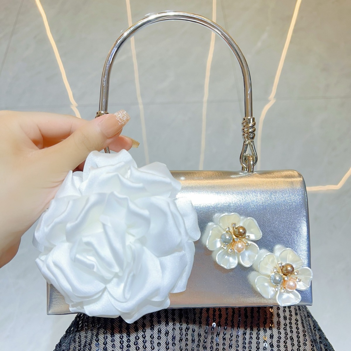 Luxe Gouden 3D Bloem Clutch Ba - Women Bags Gold recensie en prijs
