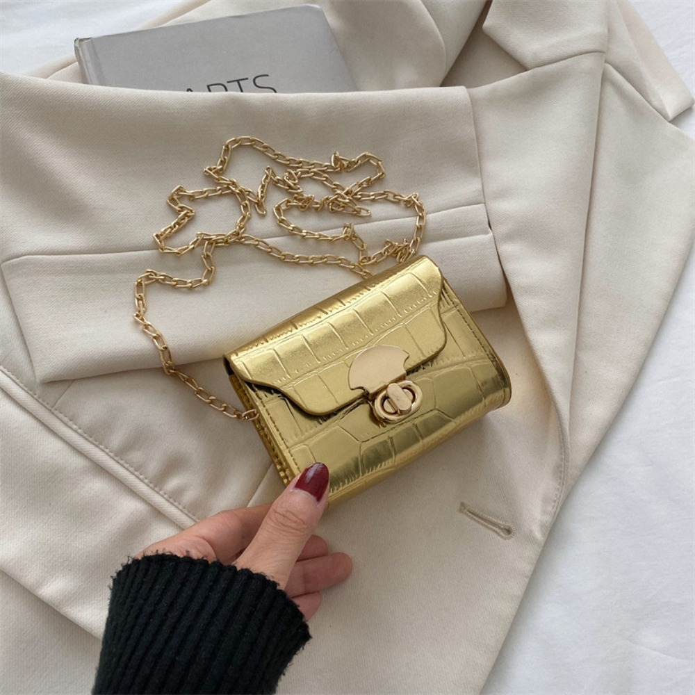 Mini-tas, gele en gouden niche - Women Bags Gold recensie en prijs