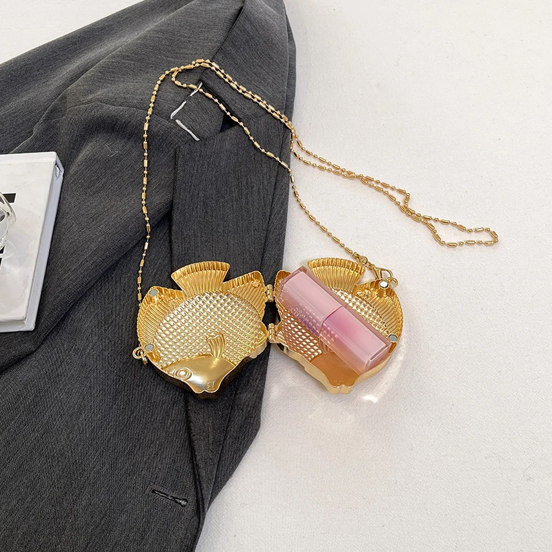 Schattige kleine visvorm metal - Women Bags Gold recensie en prijs