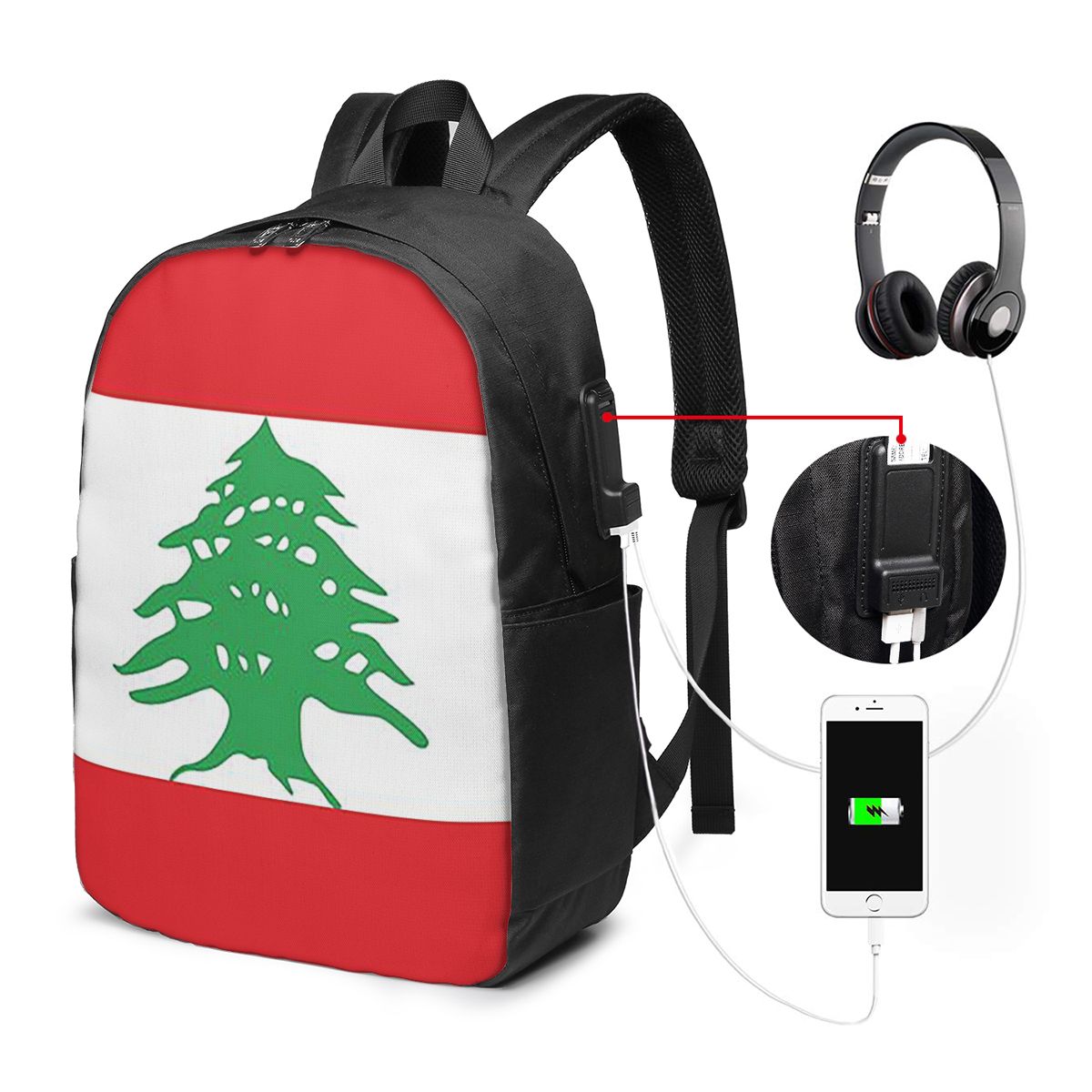 Vlag van Libanon Rugzak Reisno - Women Bags Lebanon recensie en prijs