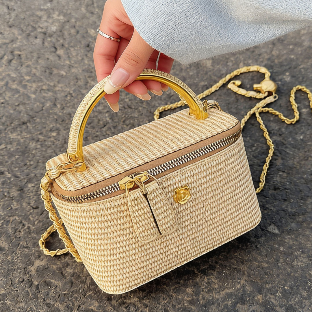 2026 nieuwe geweven patroon ta - Women Bags Golden recensie en prijs
